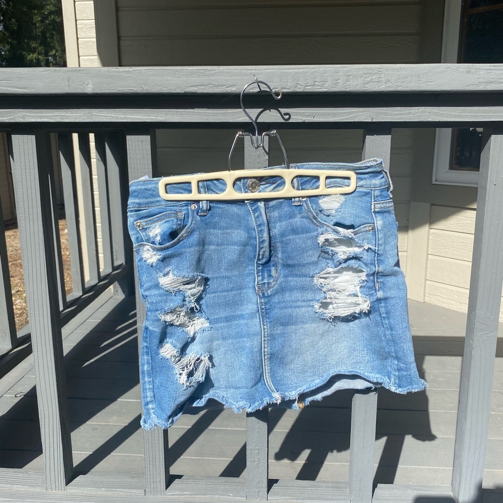 American Eagle Stretch Denim Mini Skirt